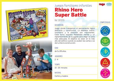 RHINO HERO SUPER BATTLE  | HABA303205 | SCOTT FRISCO & STEVEN STRUMPF | La botiga en català de jocs de taula moderns
