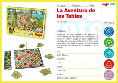 LA AVENTURA DE LAS TABLAS | HABA304057 | WOLFGANG BORKNER | La botiga en català de jocs de taula moderns